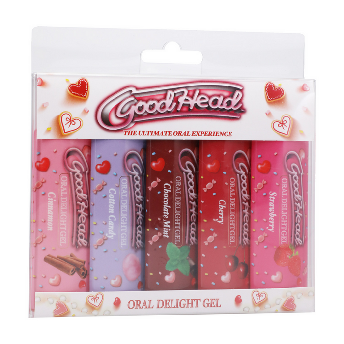 Oral Delight Gel - Strawberry - Cherry - Cotton Candy - Chocolate Mint - Cinnamon - 5 Pack - 1 fl oz / 29 ml