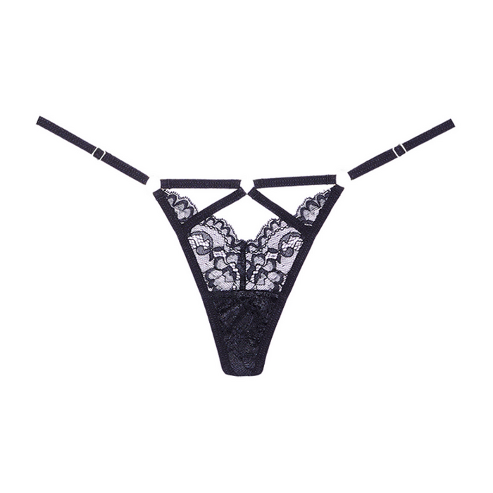 Do Not Disturb - Lace Thong - OS - Black