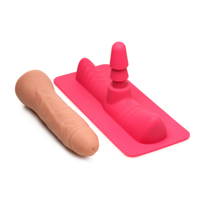 Saddle Adapter with Dildo - Pink/Flesh