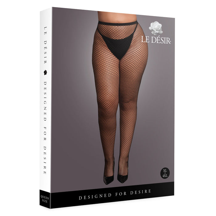 Panty with Small Fishnet Structure - OSX - Black