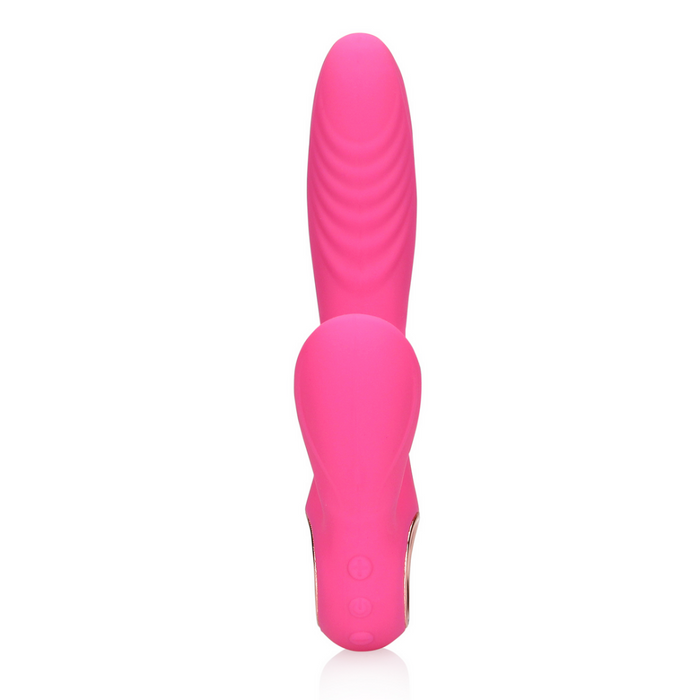 Tongbewegende en verwarmende rabbit vibrator