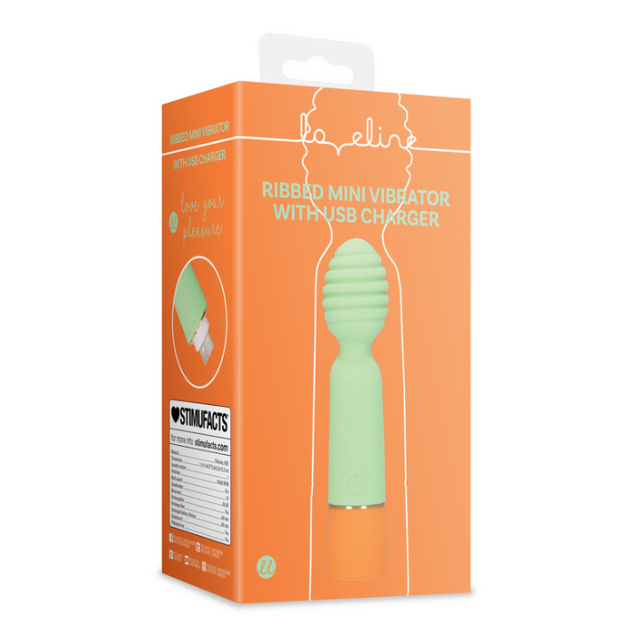 Geribbelde Mini Vibrator met USB aansluiting