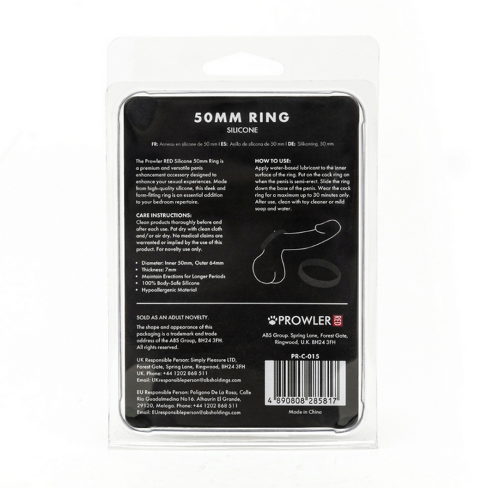 Silicone 50mm Ring - Black