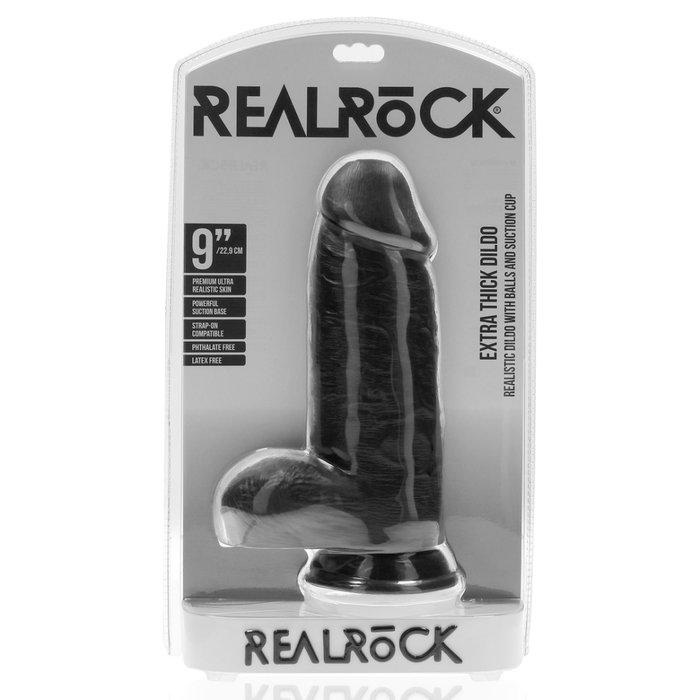 Extra Thick Straight with Balls 9 / 23 cm - Black