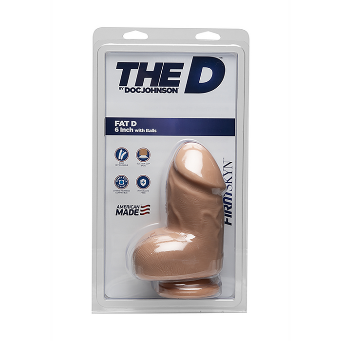 Fat D - Realistic FIRMSKYN Dildo met Ballen - 6 / 15 cm