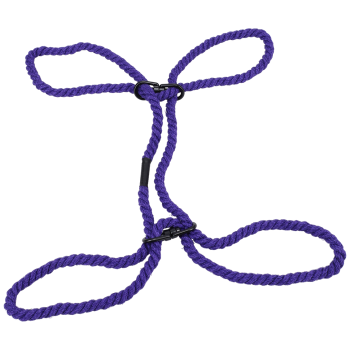 Restrain - 6mm Hemp Wrist or Ankle Cuffs - Purple