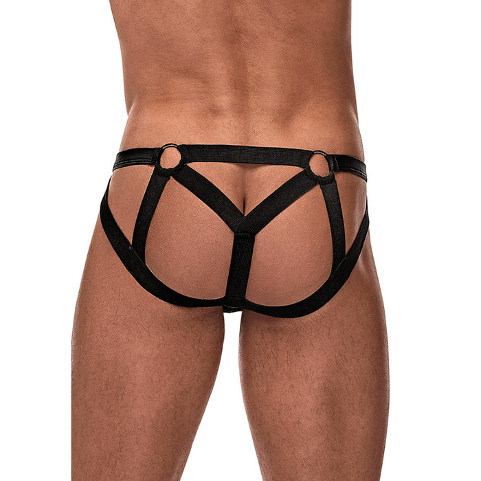 Strappy Ring Jock - S/M - Black