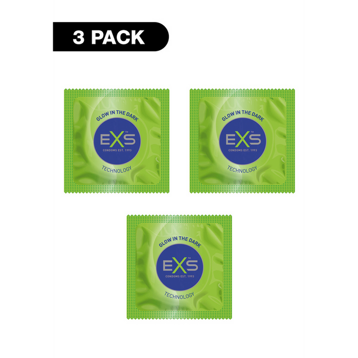 EXS Glow - Condoms - 3 Pieces