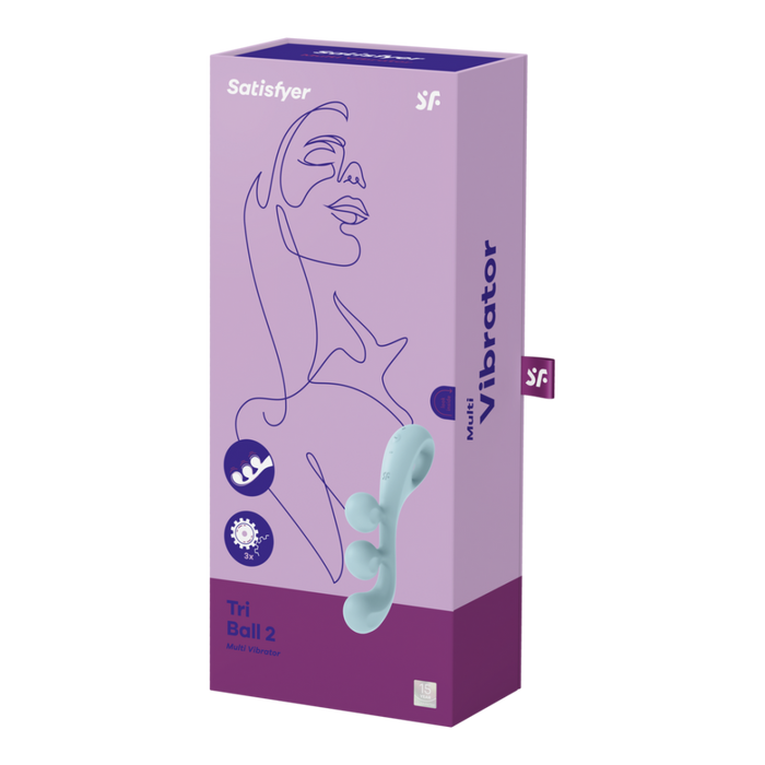 Tri Ball 2 - Multi Vibrator - Light Blue