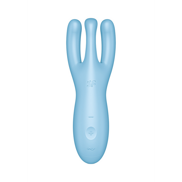 Threesome 4Plus - Lay-on Vibrator with App - Blue