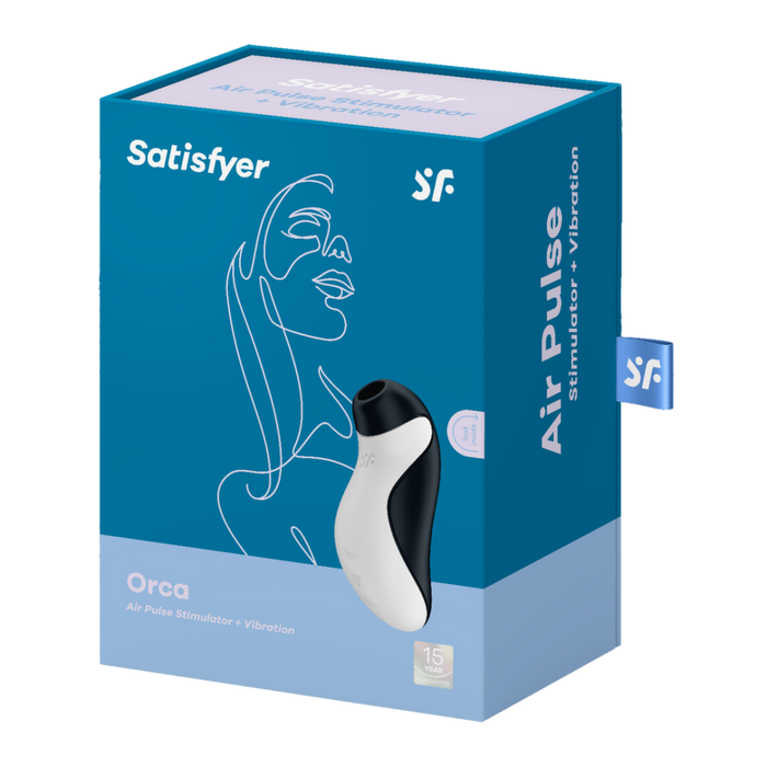 Orca - Air Pulse Stimulator and Vibrator - Black/White