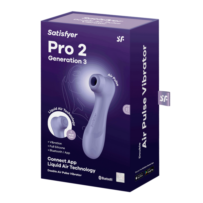 Pro 2 Generation 3 - Double Air Pulse Vibrator - Liquid Air and Connect App - Lila