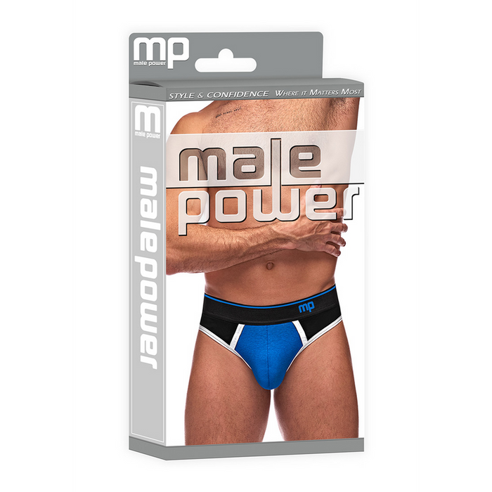 Panel Thong - S/M - Black/Blue