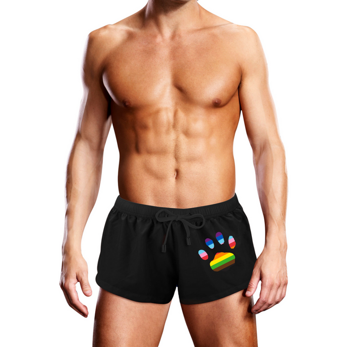 Swim Trunk - Black Oversized Paw - M