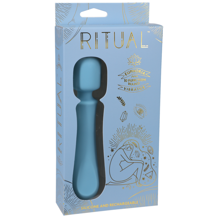 Euphoria - Oplaadbare Siliconen Wandvibrator - Blauw