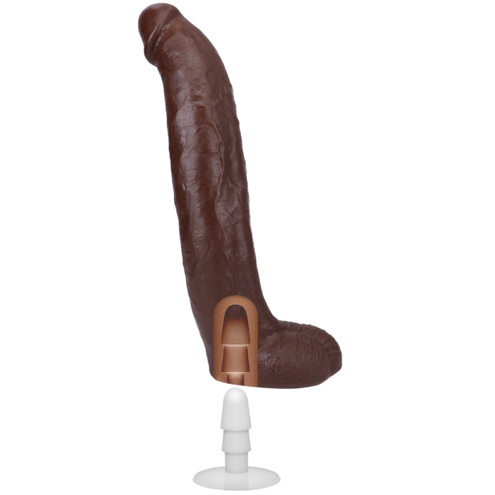 Brickzilla - Realistische ULTRASKYN Dildo - 13 / 33 cm - Chocolade