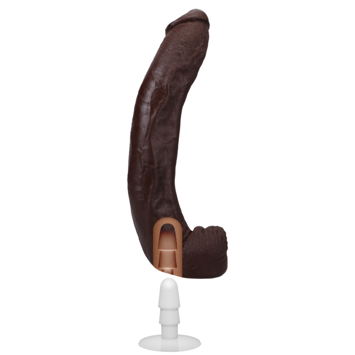 Dredd - Realistische ULTRASKYN Dildo - 13,5 / 34 cm - Chocolade