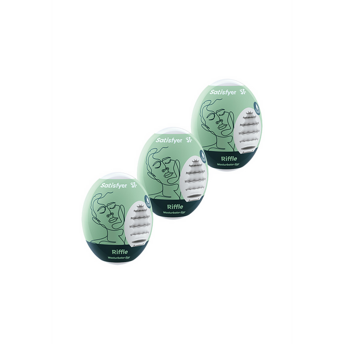 Riffle - Masturbator Egg Set - 3 Pieces - Light Green