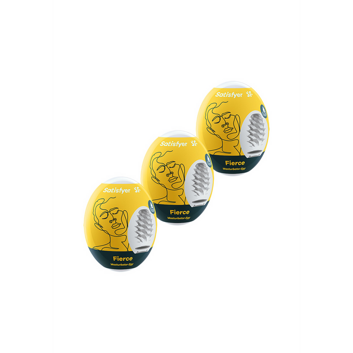 Fierce - Masturbator Egg Set - 3 Pieces - Yellow