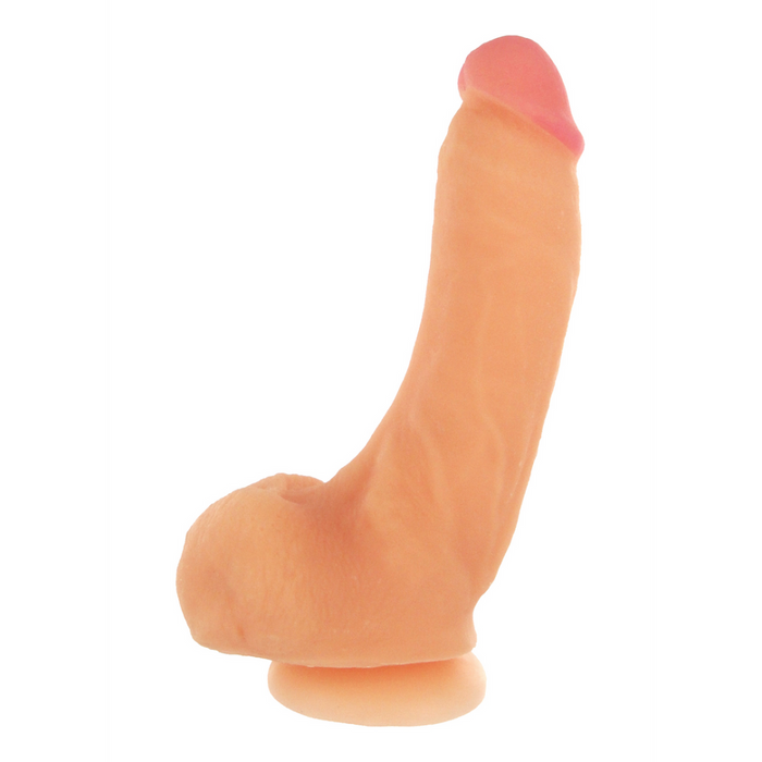 Girthy George Dildo met Zuignap - 9 inch - Vleeskleur