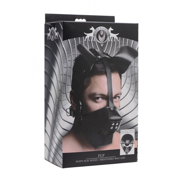 Pup - Puppy Speelmasker + Ademend Ballgag