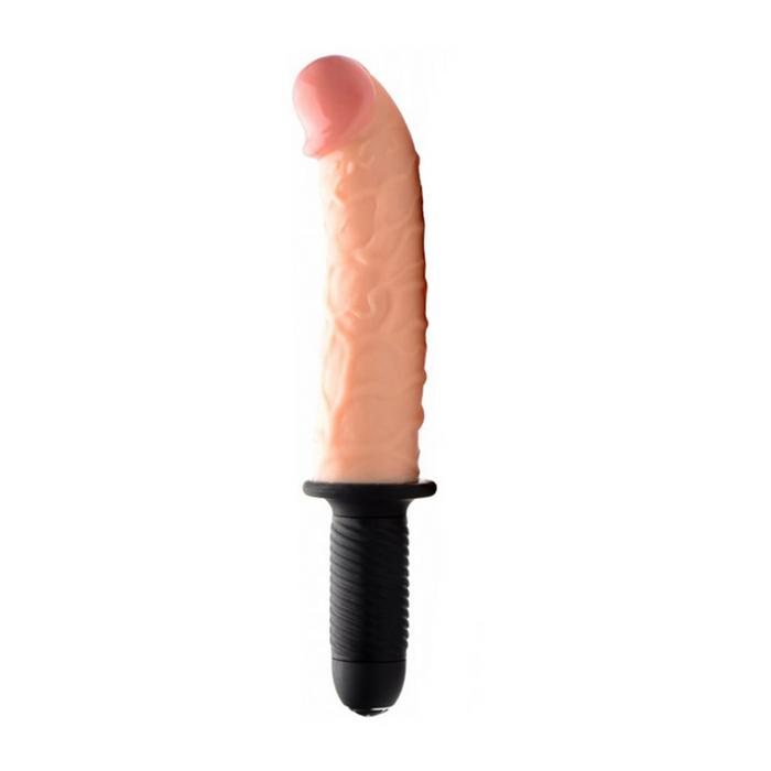 De Curved Dicktator - Vibrerende Gigantische Dildo met Thrusting Functie