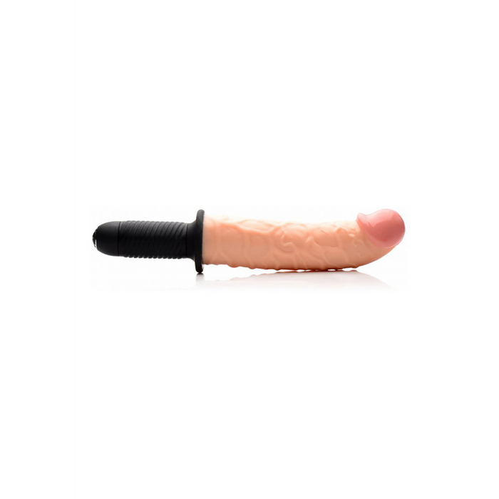 De Curved Dicktator - Vibrerende Gigantische Dildo met Thrusting Functie