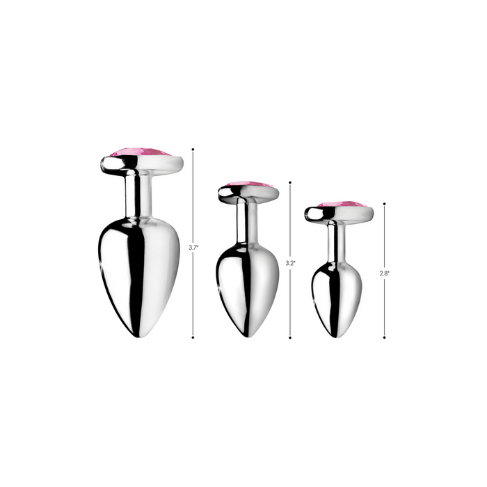 Roze Hart - Butt Plug Set - 3 Stuks