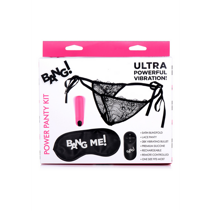 Power Panty - Lace Panties, Bullet Vibrator and Blindfold