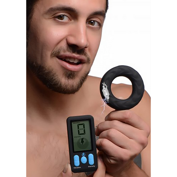 E-Stim Pro - Silicone Vibrating Cockring + Remote Control