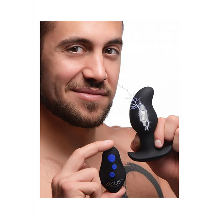 Vibrerende en E-Stim Siliconen Prostaat Massager + Afstandsbediening