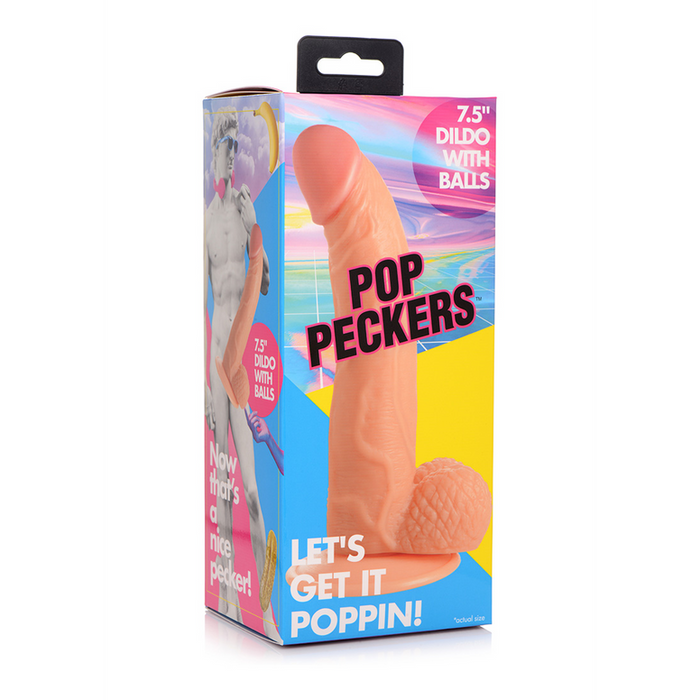 POP - Dildo with Balls - 7.5 / 19 cm