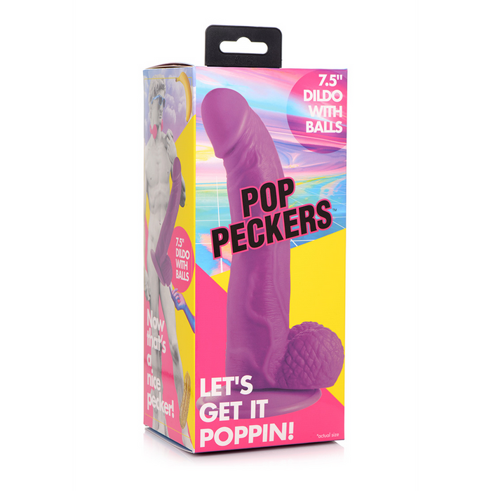 POP - Dildo with Balls - 7.5 / 19 cm