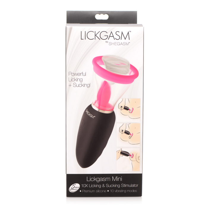 Lickgasm Mini - 10x Licking and Sucking Stimulator - Roze