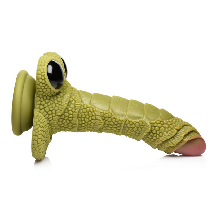 Swamp Monster Scaly Silicone Dildo - Zwart