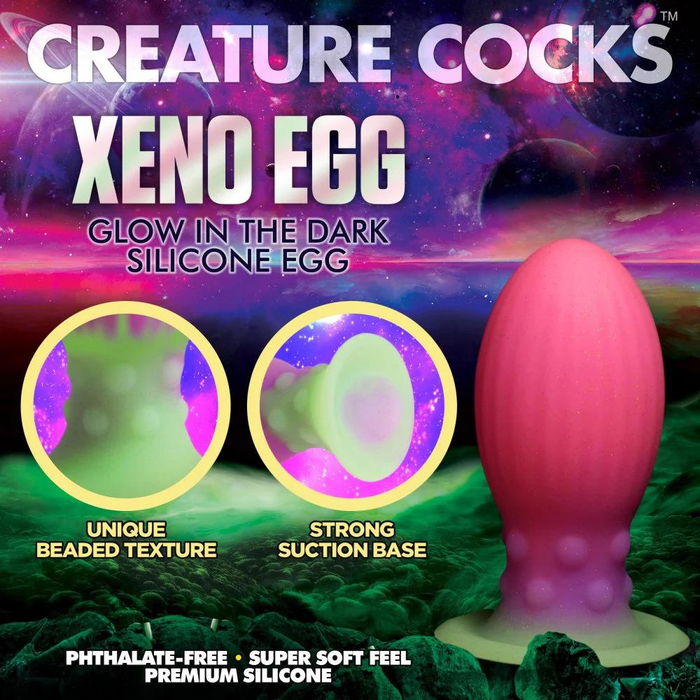 Xeno Egg - Glow in the Dark - Silicone Egg - Pink