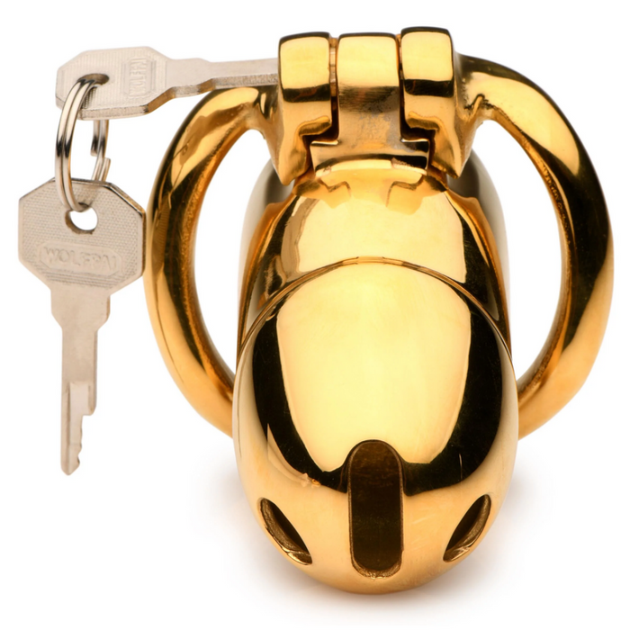 Midas Locking Chastity Cage - 18K Goud Geplateerd - Goud