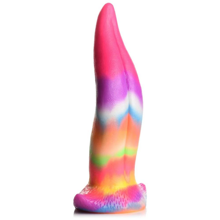 Unicorn Tongue - Glow in the Dark - Silicone Dildo - Rainbow