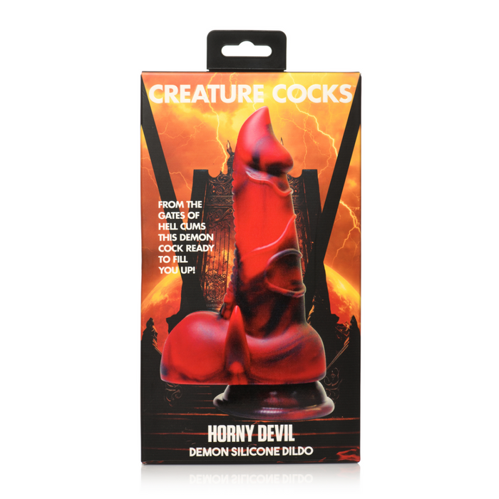 Horny Devil - Demon Silicone Dildo - Rood