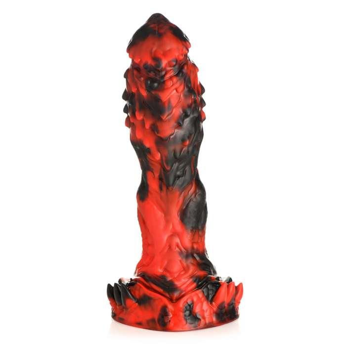 Grim Reaper - Siliconen Dildo - Rood/Zwart