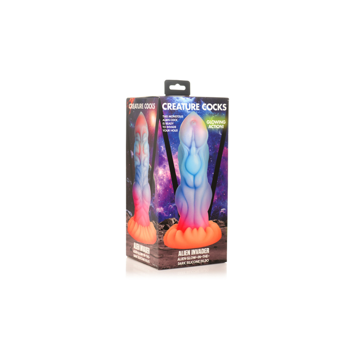 Alien Indringer - Alien Glow-in-the-Dark Siliconen Dildo