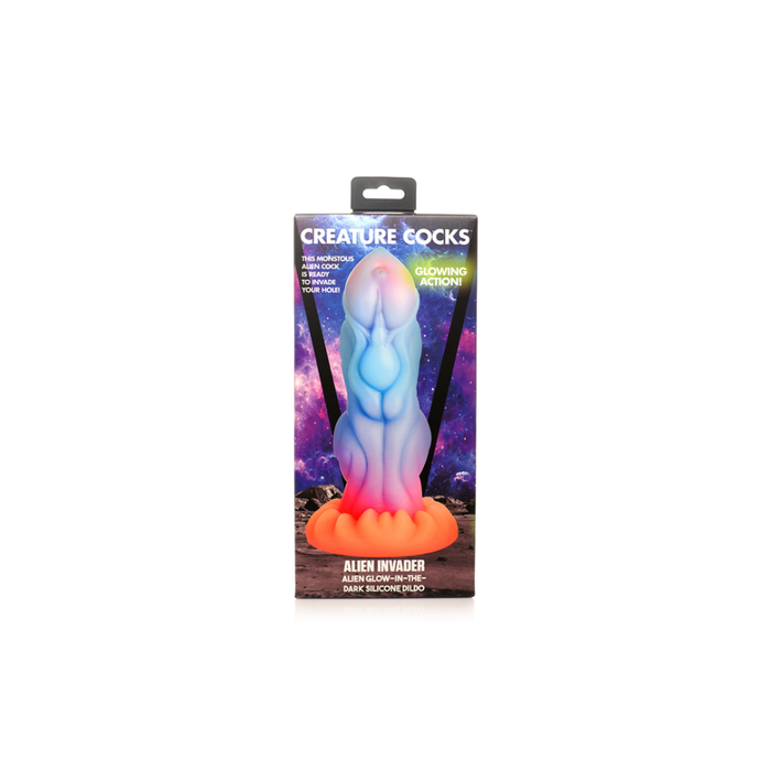 Alien Indringer - Alien Glow-in-the-Dark Siliconen Dildo