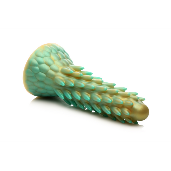 Stegosaurus - Stekelige Reptiel Silicone Dildo - Groen