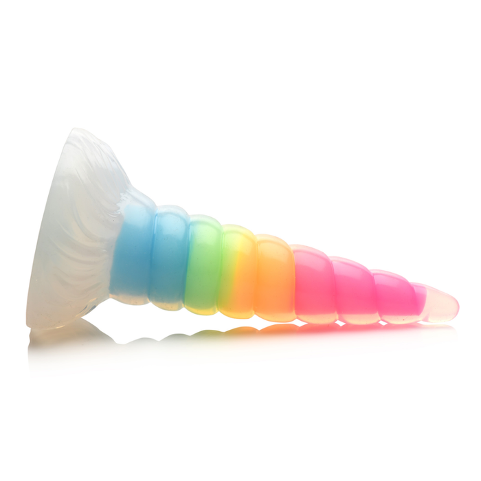 UniGlow - Glow-in-the-Dark Regenboog Siliconen Dildo