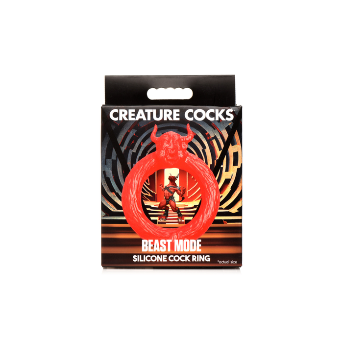 Beast Mode - Silicone Cock Ring - Red