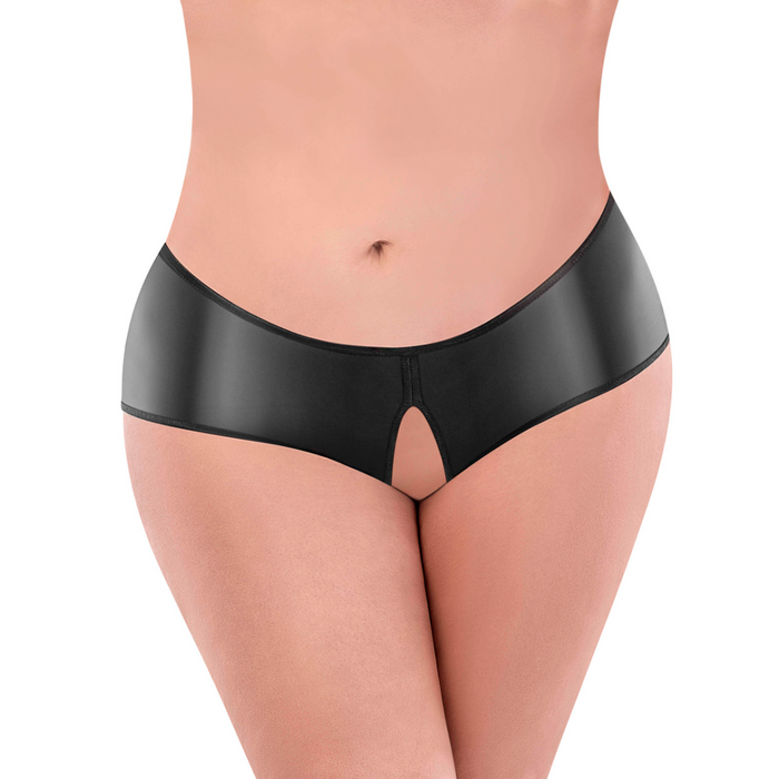 Liquid Onyx Split Back Boy Short - 2X - Black