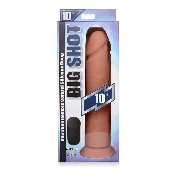 Vibrerende Siliconen Dildo met Afstandsbediening - 10 / 25,5 cm