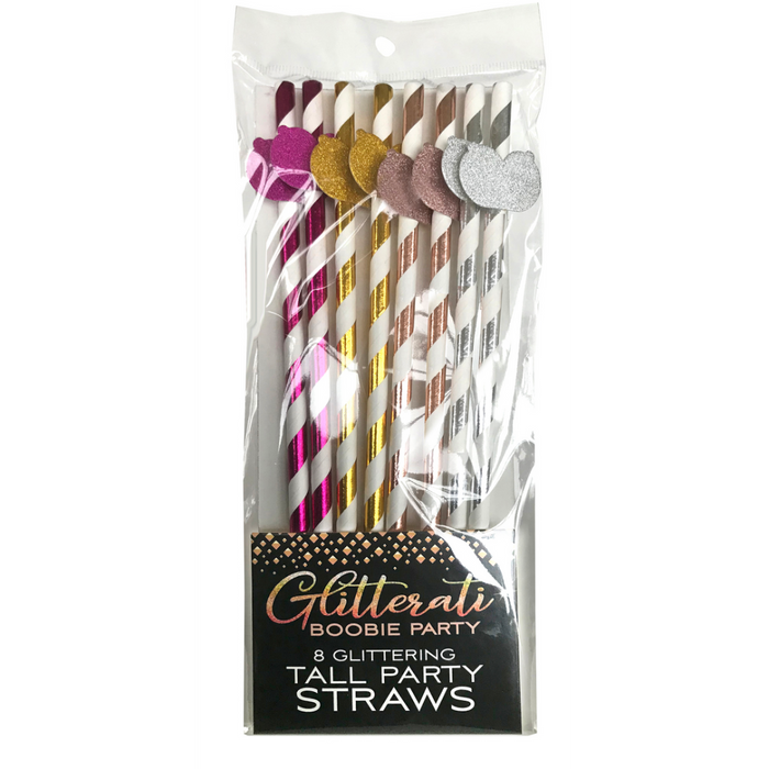 Glitterati - Boobie Tall Party Straws