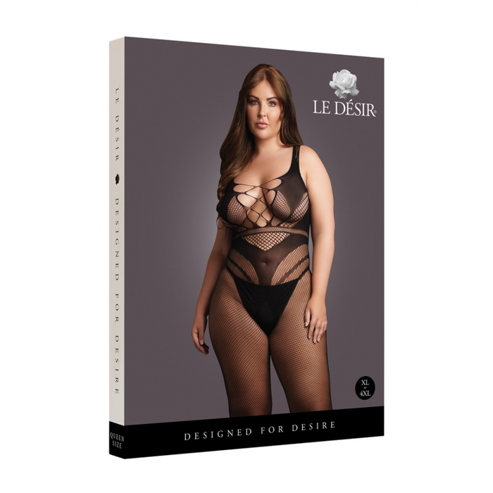 Bodystocking with Accentuated Lines - OSX - Black