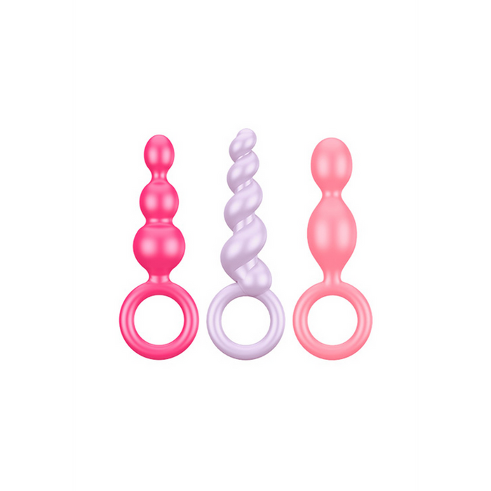 Booty Call - Butt Plug Set 3 Pcs - Pink/Purple/Red